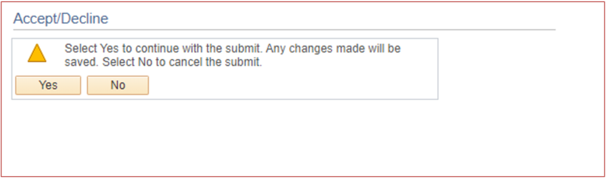 A final opportunity to submit the changes to accepted awards will display